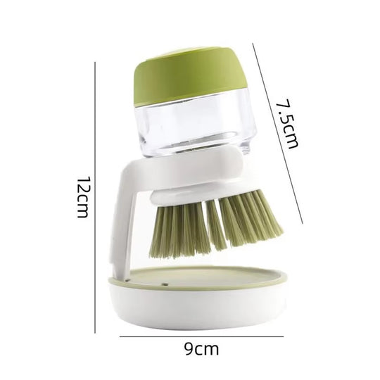 Dish Brush with Soap Dispenser Multi Use Soap Dispensing Scrub Brush for Household Universal Kitchen Dish Palm Brush with Tary