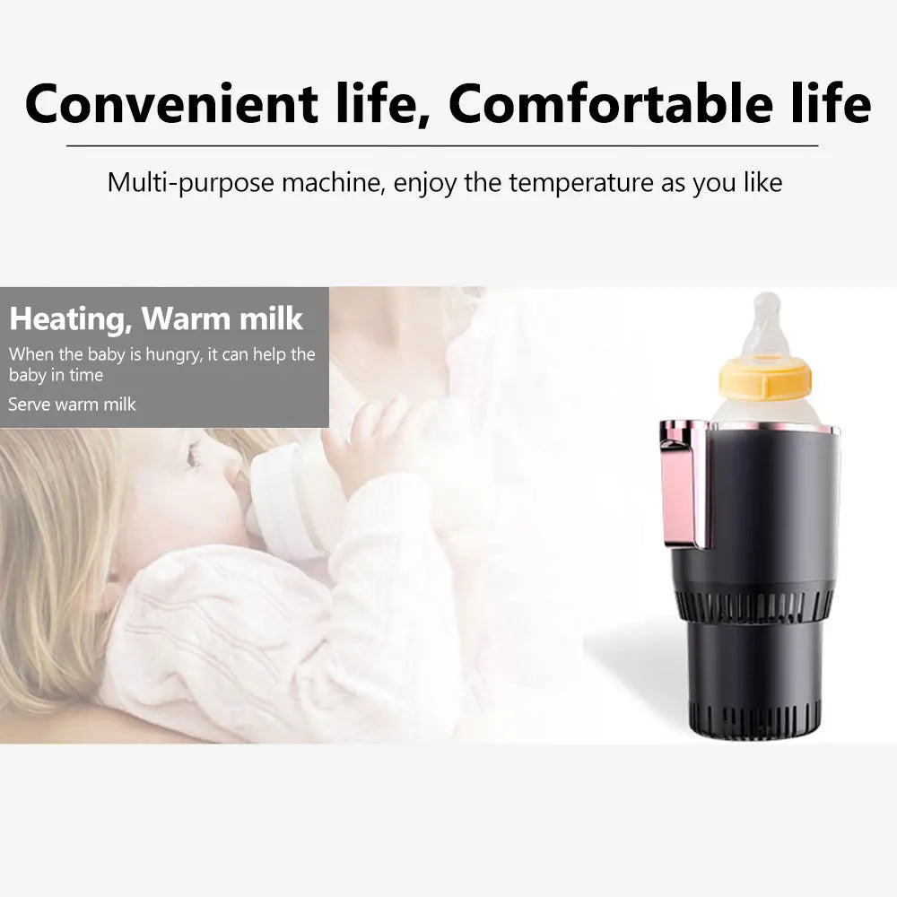 2 In1 Hot and Cold Car Smart Cup Drinks Holders Digital Temperature Display Drink Cup Warmer Cooler for Home Office