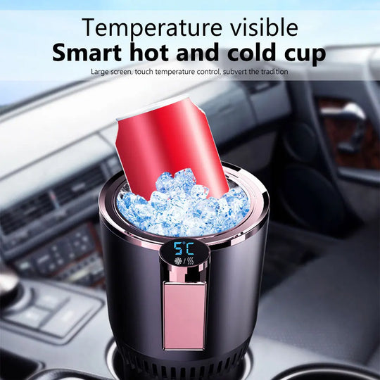 2 In1 Hot and Cold Car Smart Cup Drinks Holders Digital Temperature Display Drink Cup Warmer Cooler for Home Office